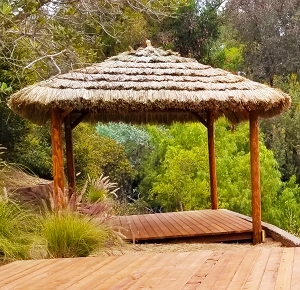 Example: 8x14, Canyon Brown stain. Deck not included.